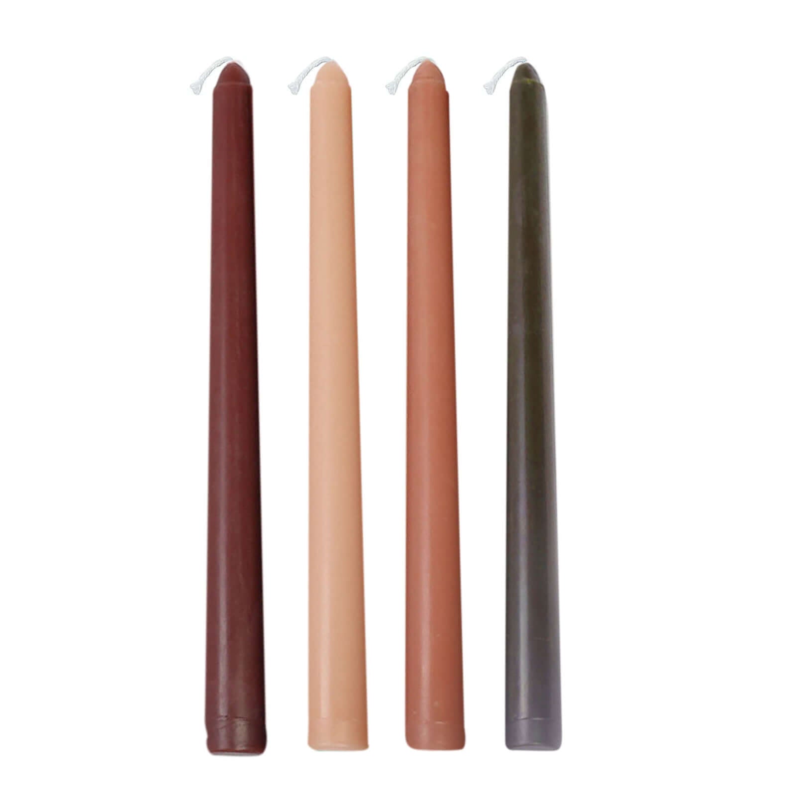 12-Pack Taper Candles Premium Wax Design Mixed Natural - Unscented Candles for Sophisticated Decor 10"