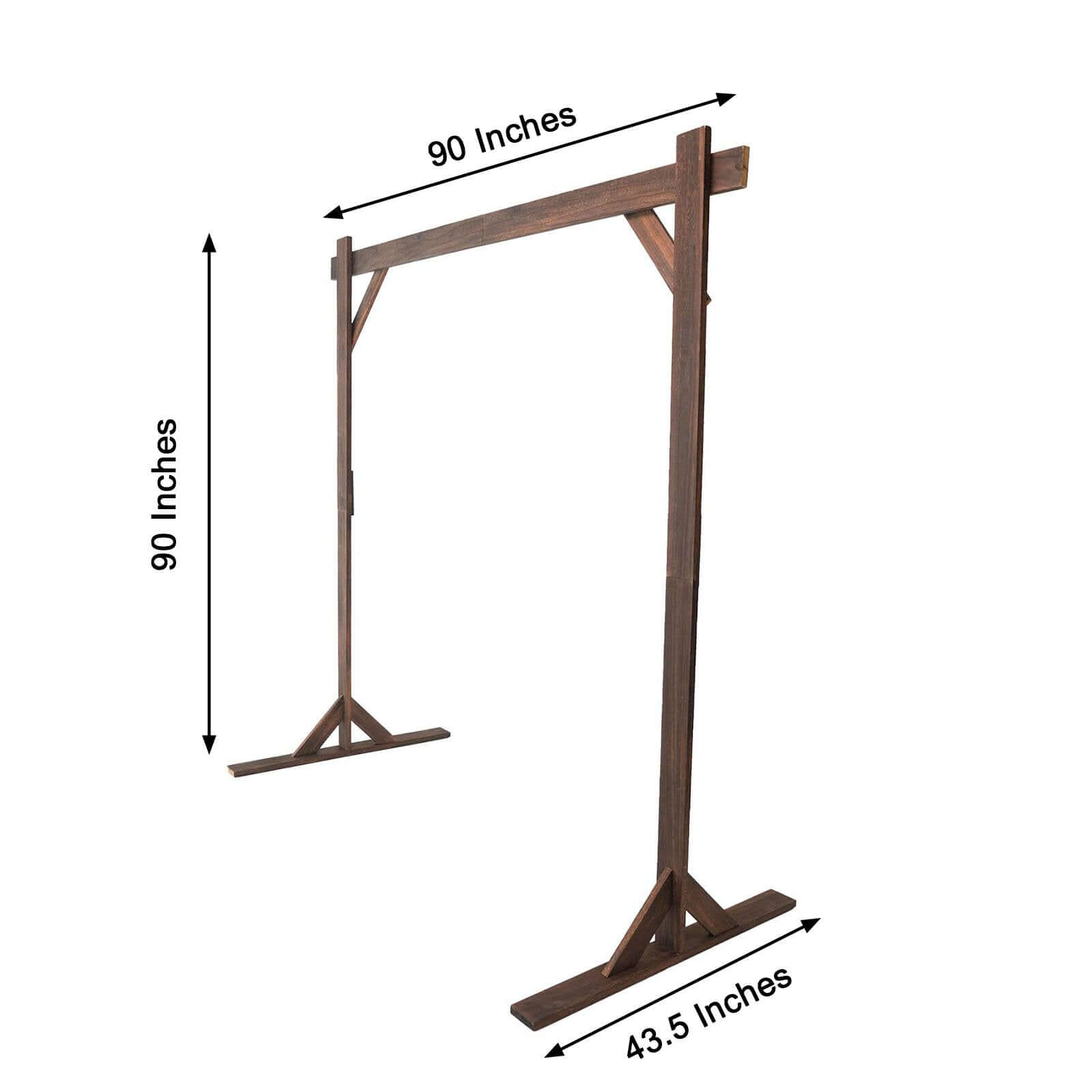 7ft Heavy Duty Wooden Square Wedding Arbor Photography Backdrop Stand