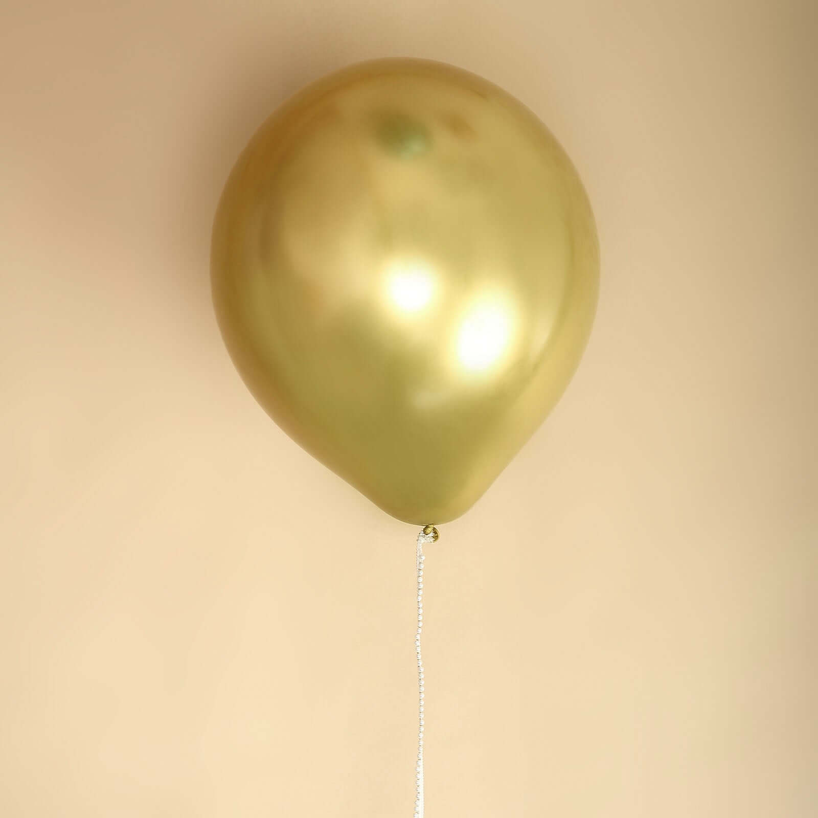 5 Pack 18" Metallic Chrome Gold Latex Helium or Air Party Balloons