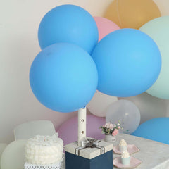 10 Pack 18" Matte Pastel Light Blue Helium or Air Latex Party Balloons