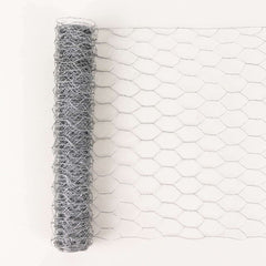 12"x16ft Silver Galvanized Metal Hexagonal Chicken Wire Mesh For DIY Crafts, Garden Fence Poultry Netting