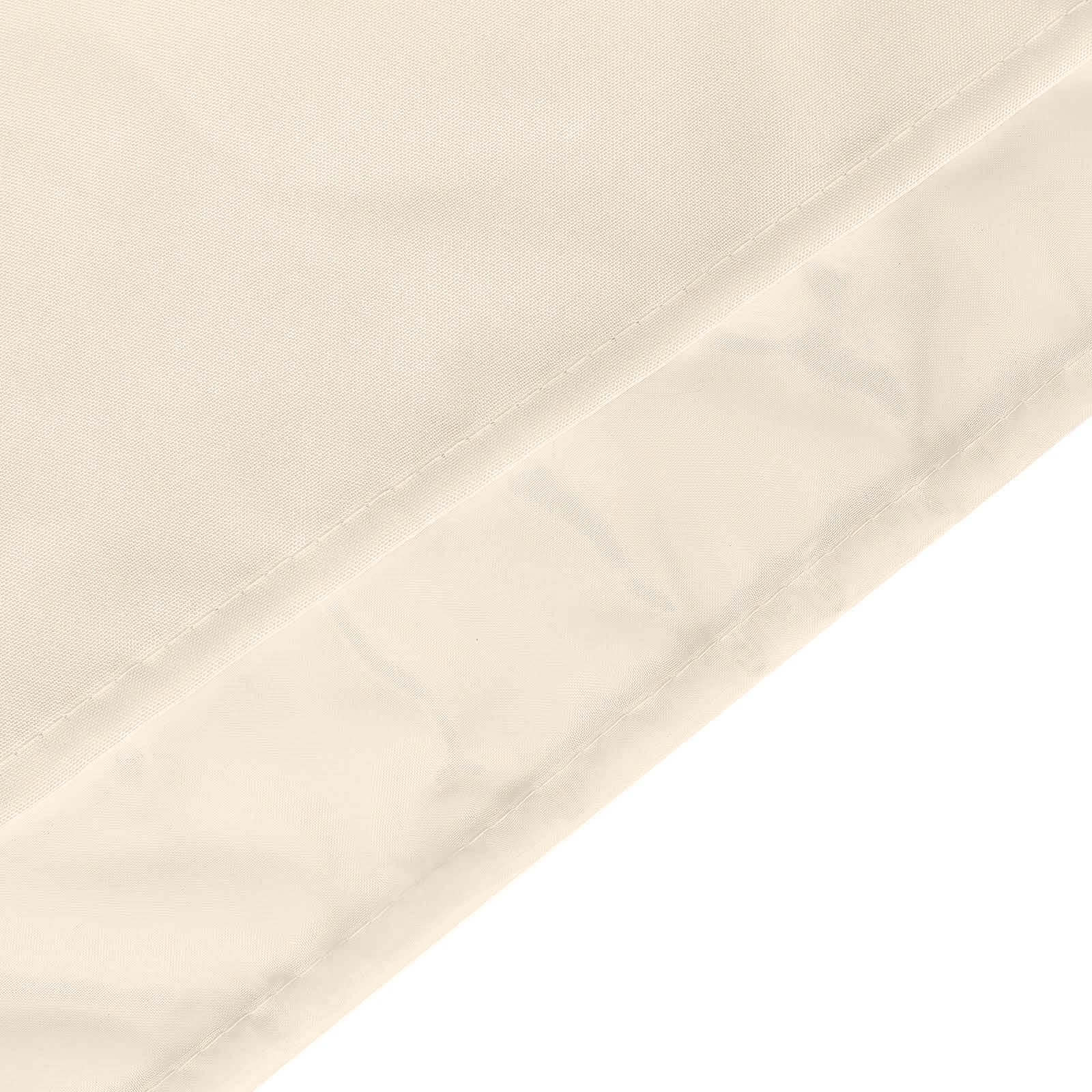 Beige Chiffon Polyester Event Curtain Drapes, Dual Layer Divider Backdrop Curtain Panels with Rod Pockets - 10ftx10ft