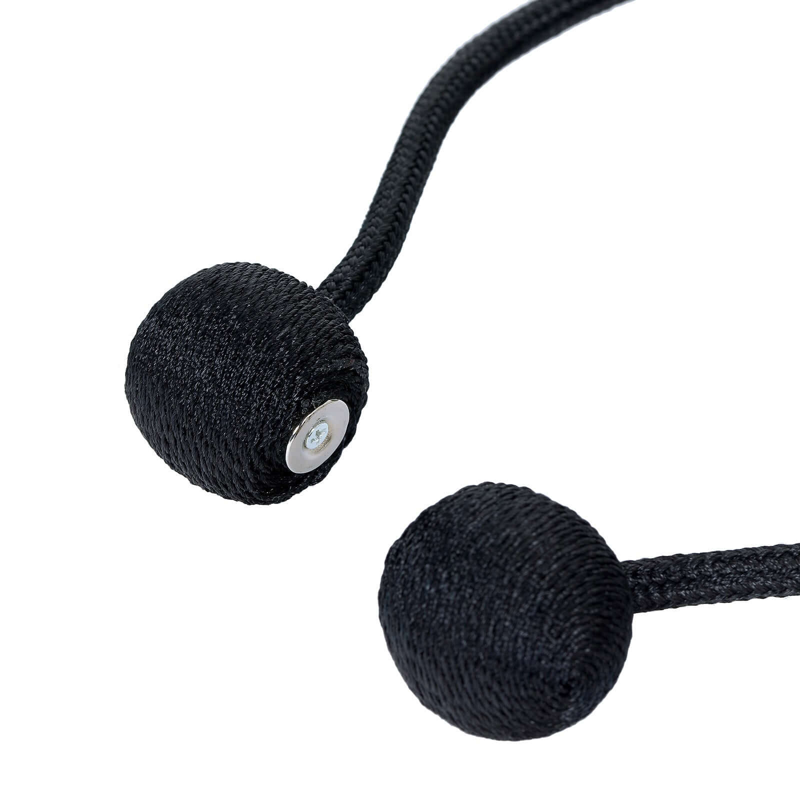 2 Pack Black Magnetic Curtain Tie Backs For Window Drapes and Backdrop Panels