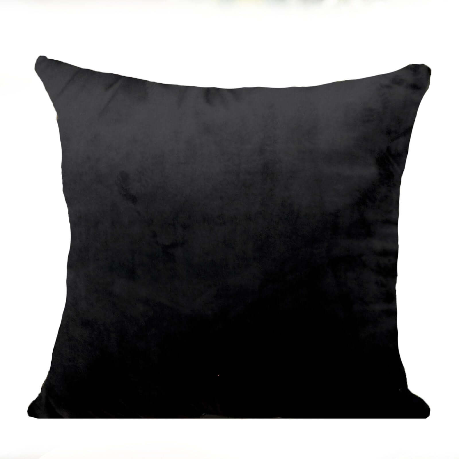 2 Pack 18" Black Soft Velvet Square Throw Pillow Cover