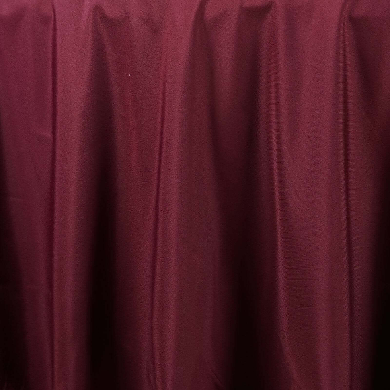 Polyester 120" Round Tablecloth Burgundy - Seamless Wrinkle-Resistant Table Cover