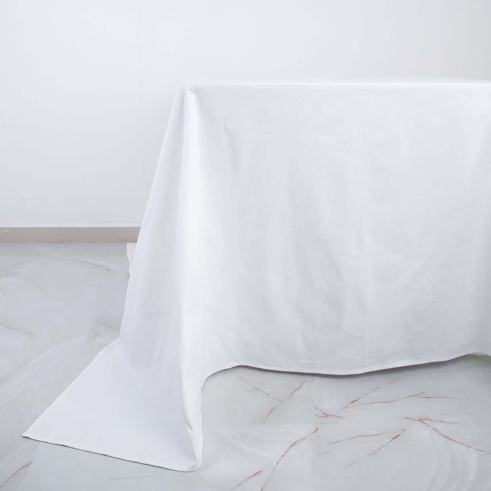 100% Cotton 90"x90" Square Tablecloth White Linen - Sophisticated, Soft & Breathable Fabric Table Cover