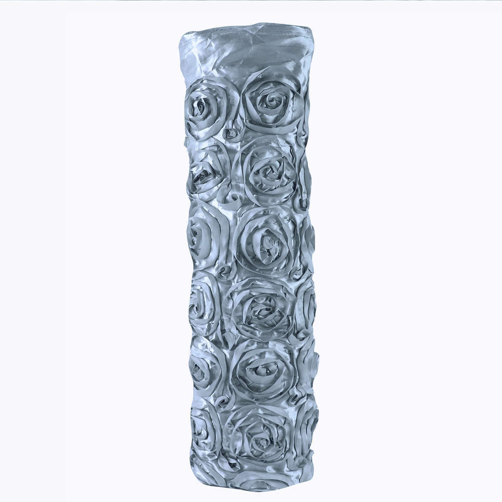 54"x4yd Dusty Blue Satin Rosette Fabric By The Bolt, DIY Craft Fabric Roll
