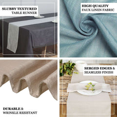 Burlap Jute 14"x108" Table Runner Turquoise - Rustic Boho Chic Tabletop Decor Table Linen