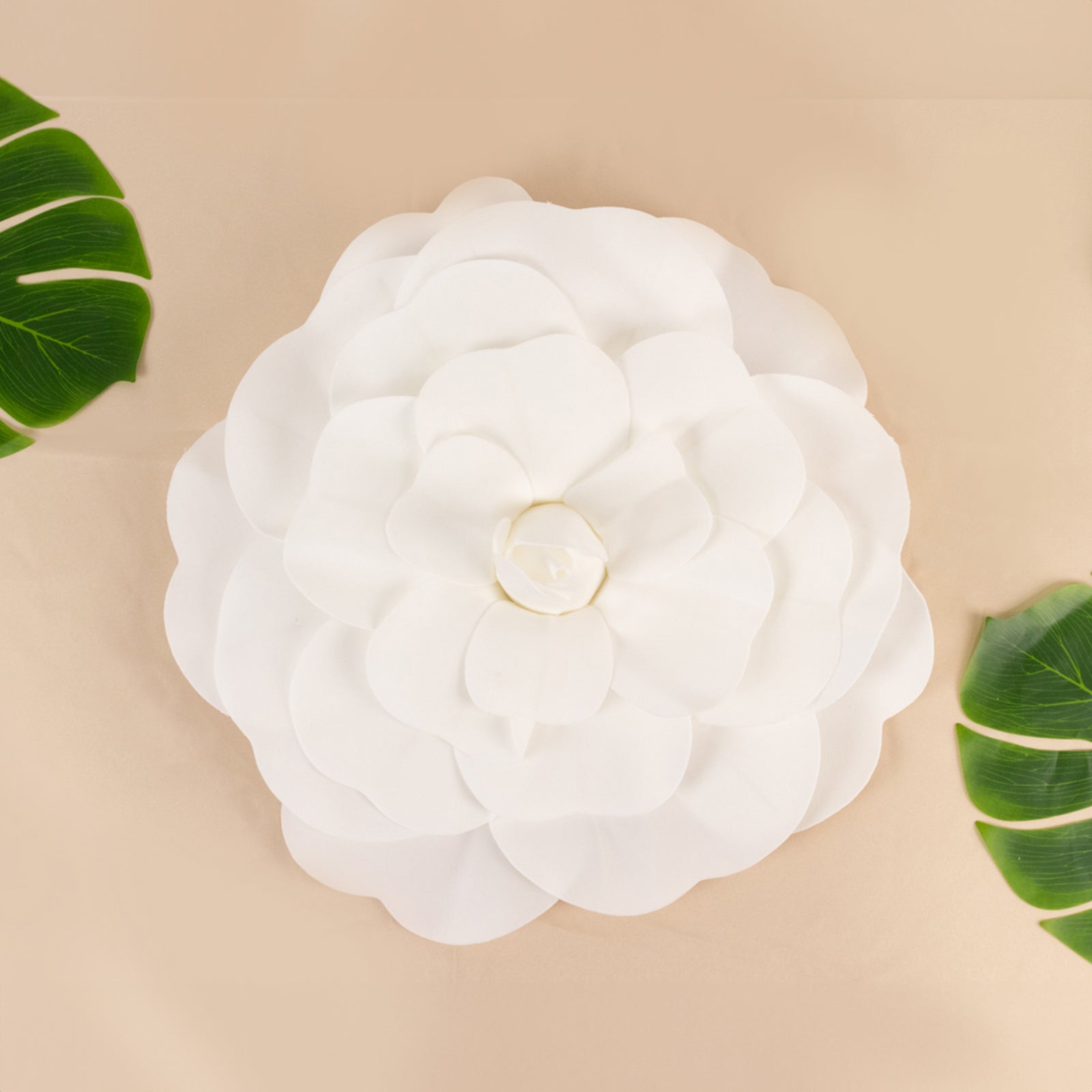 2 Pack 20" Large White Real Touch Artificial Foam DIY Craft Roses