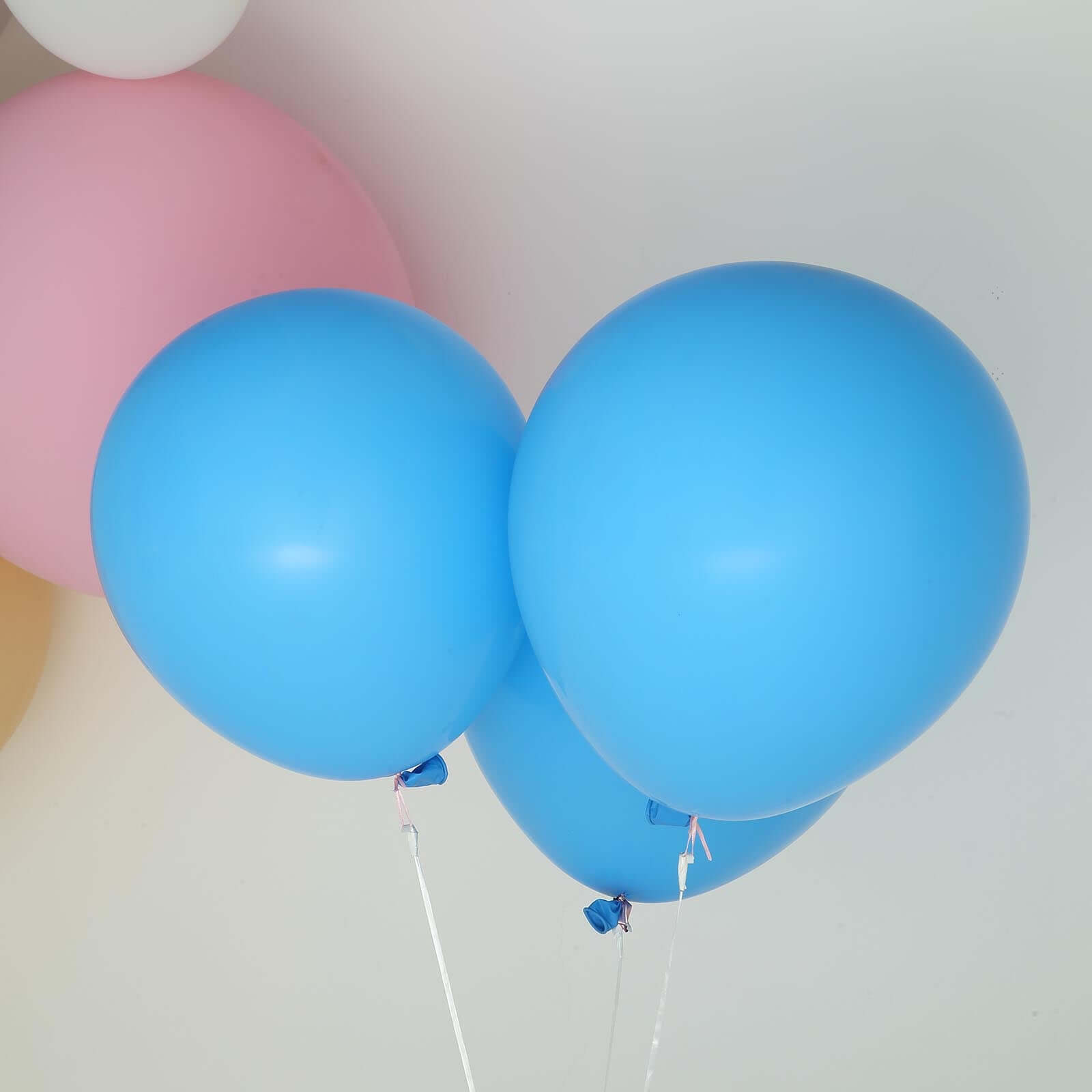 10 Pack 18" Matte Pastel Light Blue Helium or Air Latex Party Balloons