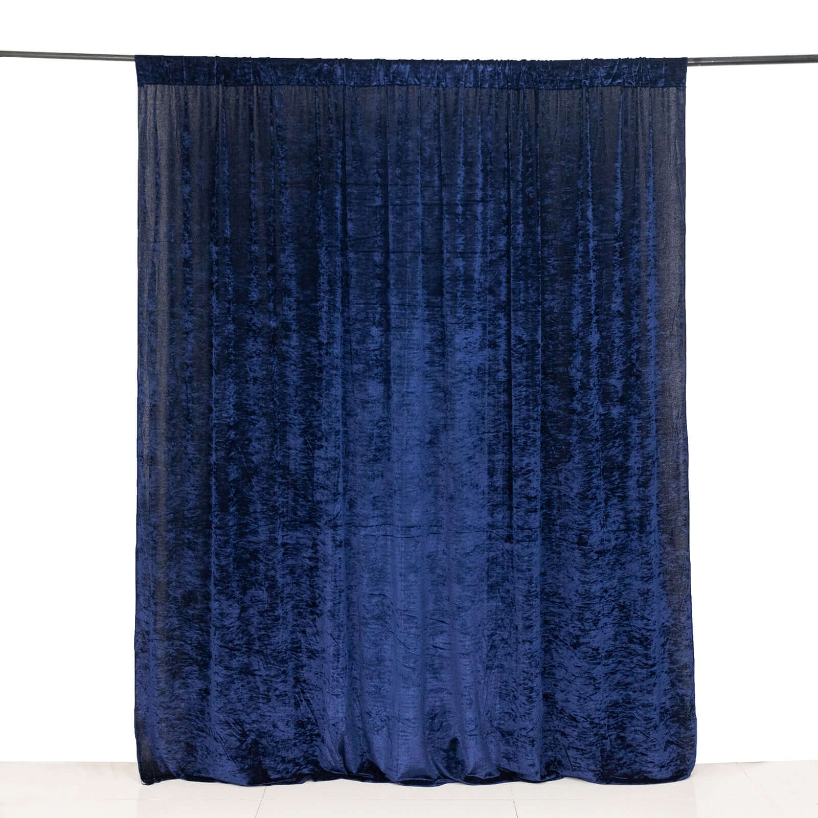 8ftx8ft Navy Blue Premium Smooth Velvet Event Curtain Drapes, Privacy Backdrop Event Panel with Rod Pocket