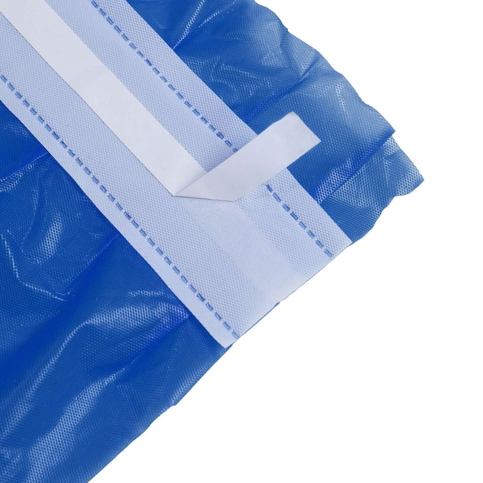 Plastic Table Skirt Royal Blue Ruffled - Durable Disposable Skirt for Events 14ft