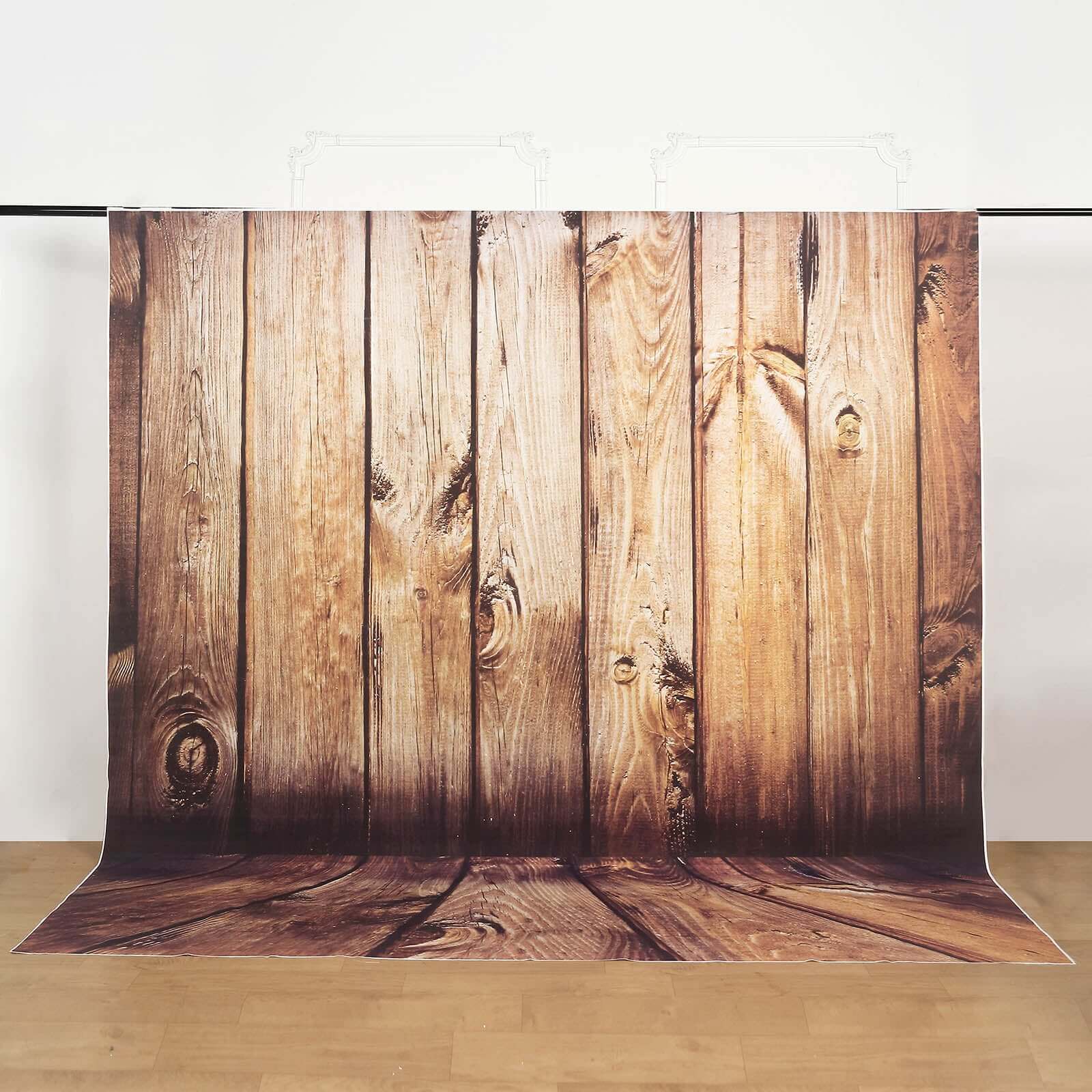 8ftx8ft Rustic Vintage Wood Panels Print Vinyl Photography Backdrop
