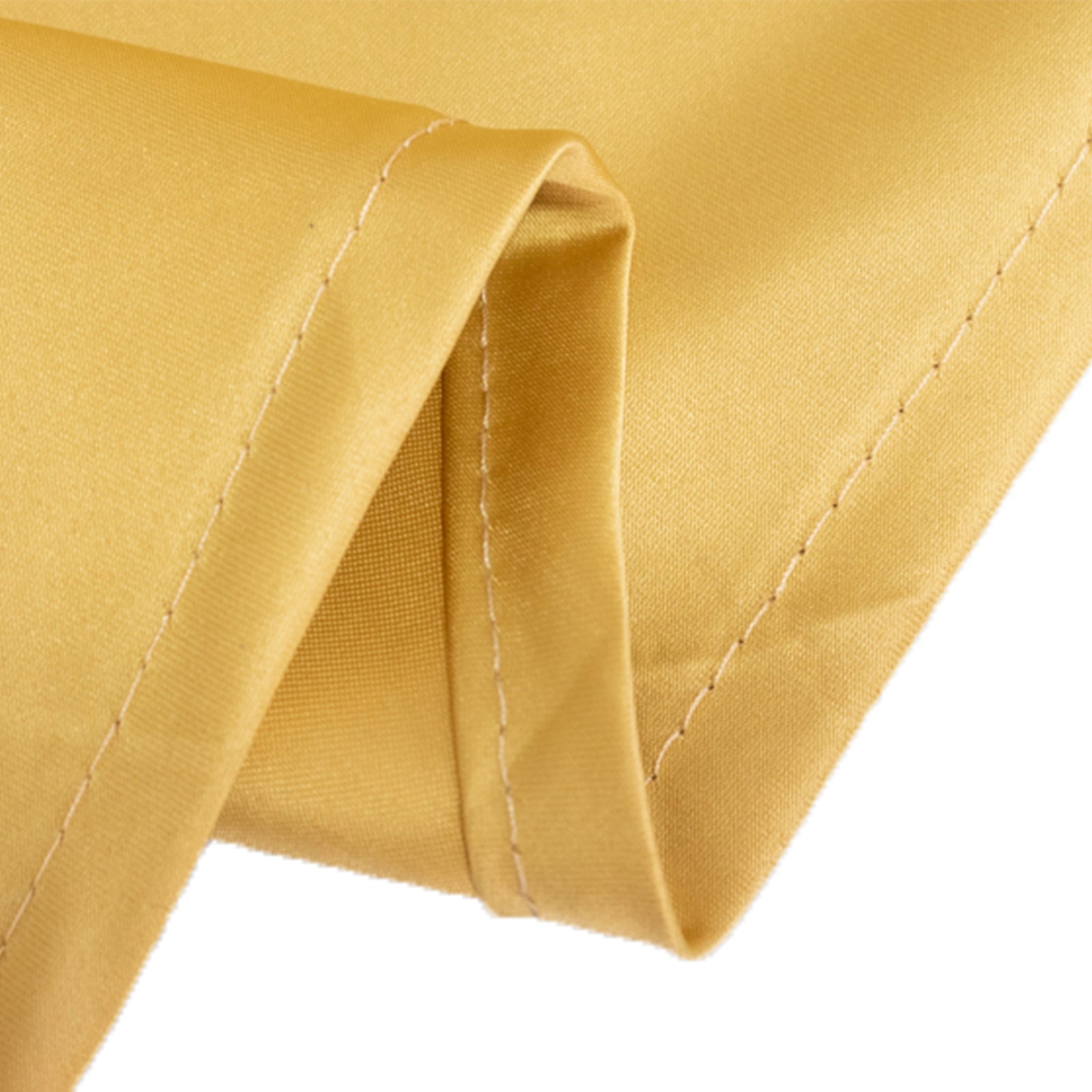 Lamour Satin 120" Round Tablecloth Champagne - Seamless Table Cover with Soft Tempered Sheen