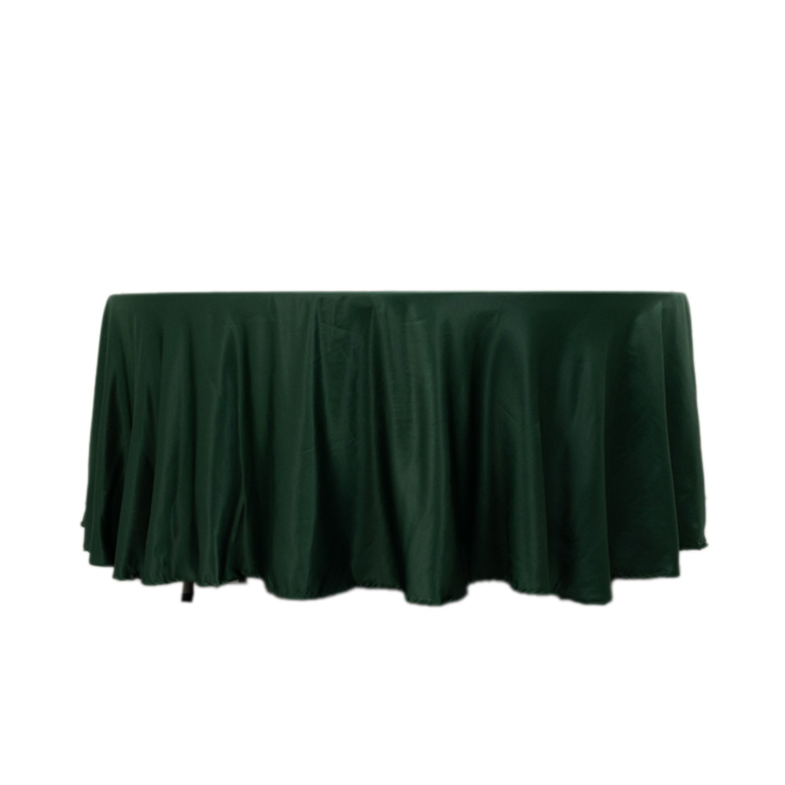 Lamour Satin 108" Round Tablecloth Hunter Emerald - Durable & Silk-Like Table Cover