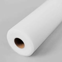 12"x100 Yards White Tulle Fabric Bolt, Sheer Fabric Spool Roll For Crafts