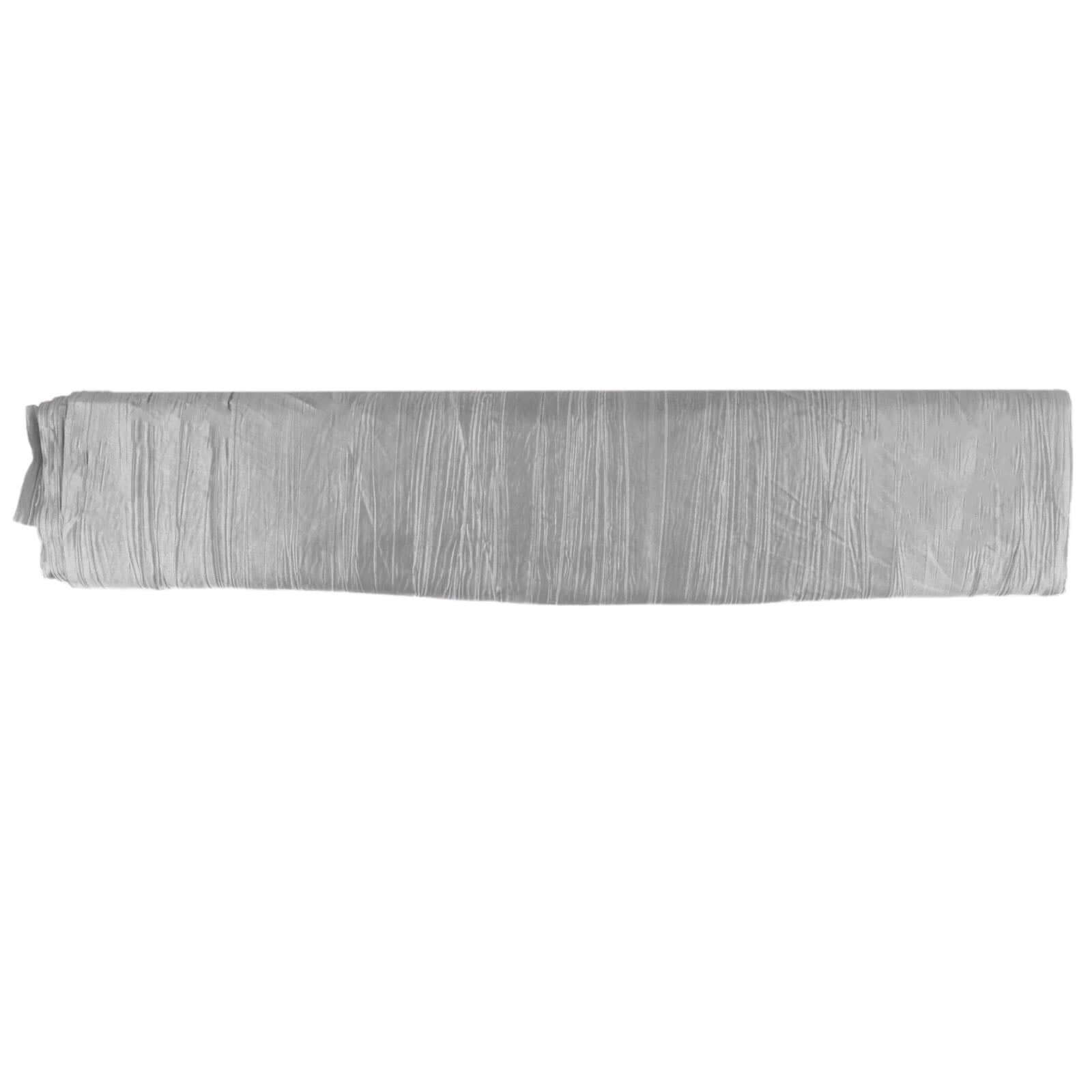 54"x10 Yards Silver Accordion Crinkle Taffeta Fabric Bolt