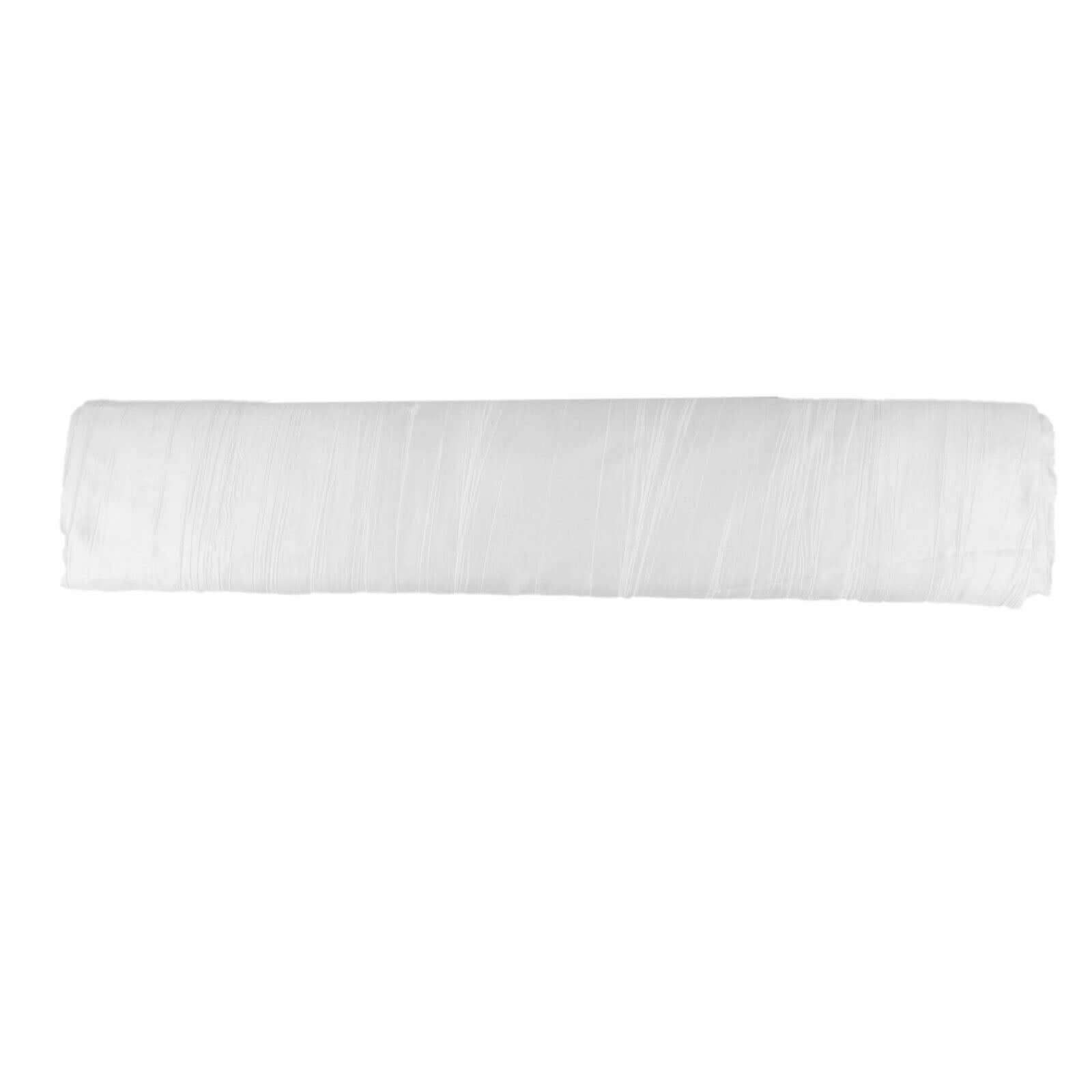 54"x10 Yards White Accordion Crinkle Taffeta Fabric Bolt