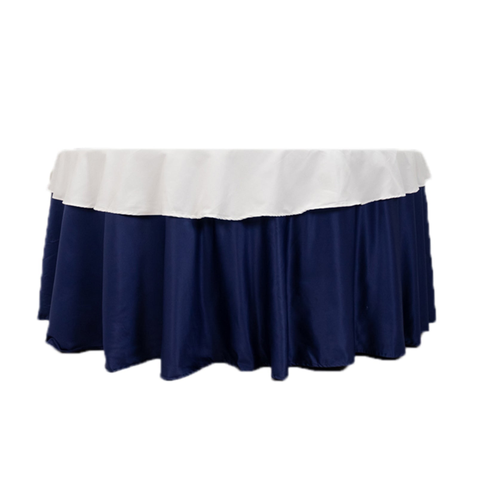 Cotton Blend 70" Round Tablecloth White - Wrinkle-Resistant Design for Everyday Use