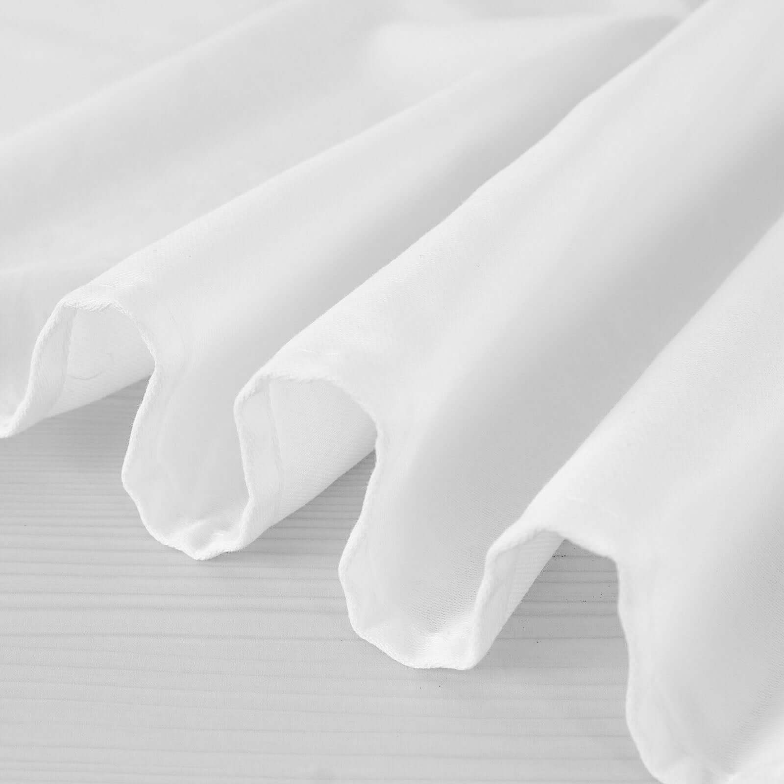 100% Cotton 54"x54" Square Tablecloth White Linen - Sophisticated, Soft & Breathable Fabric Table Cover