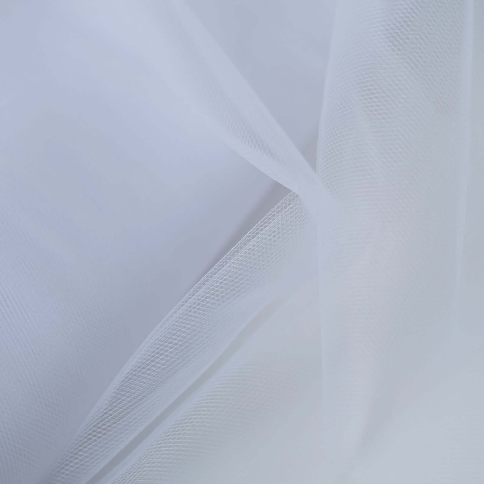 54"x40 Yards White Tulle Fabric Bolt, DIY Crafts Sheer Fabric Roll