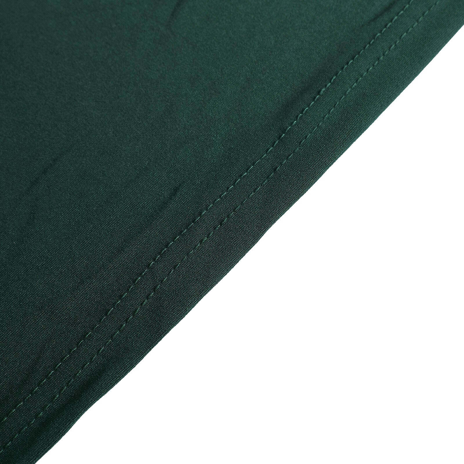 Stretch Spandex 96"x30" Rectangle Table Cover Hunter Emerald Green - Durable Form-Fitting Tablecloth