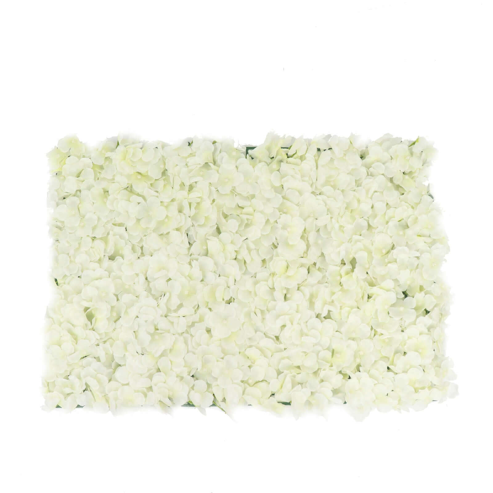 11 Sq ft. Cream UV Protected Hydrangea Flower Wall Mat Backdrop - 4 Artificial Panels
