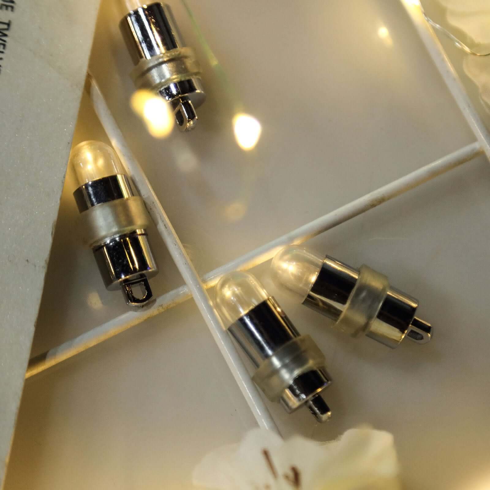 12-Pack Balloon Lights Bullet Design Warm White - Waterproof LED Centerpiece Filler Lights