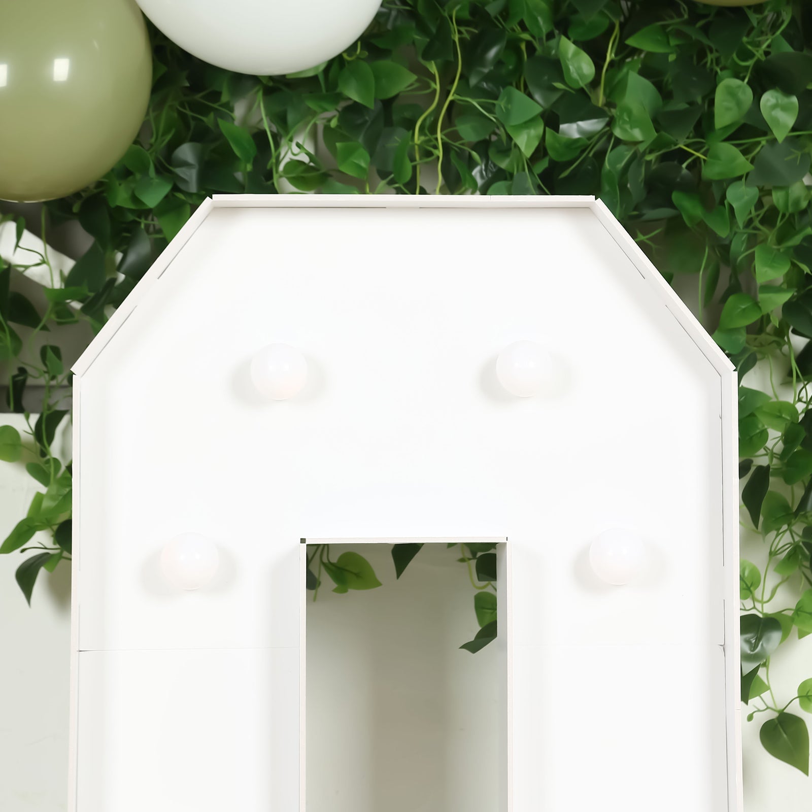 Giant LED Marquee Light Up Letter "O", White 4ft Pre-Cut Foam Board with 10 Warm White Battery Operated LEDs, Glue Gun and Sticks