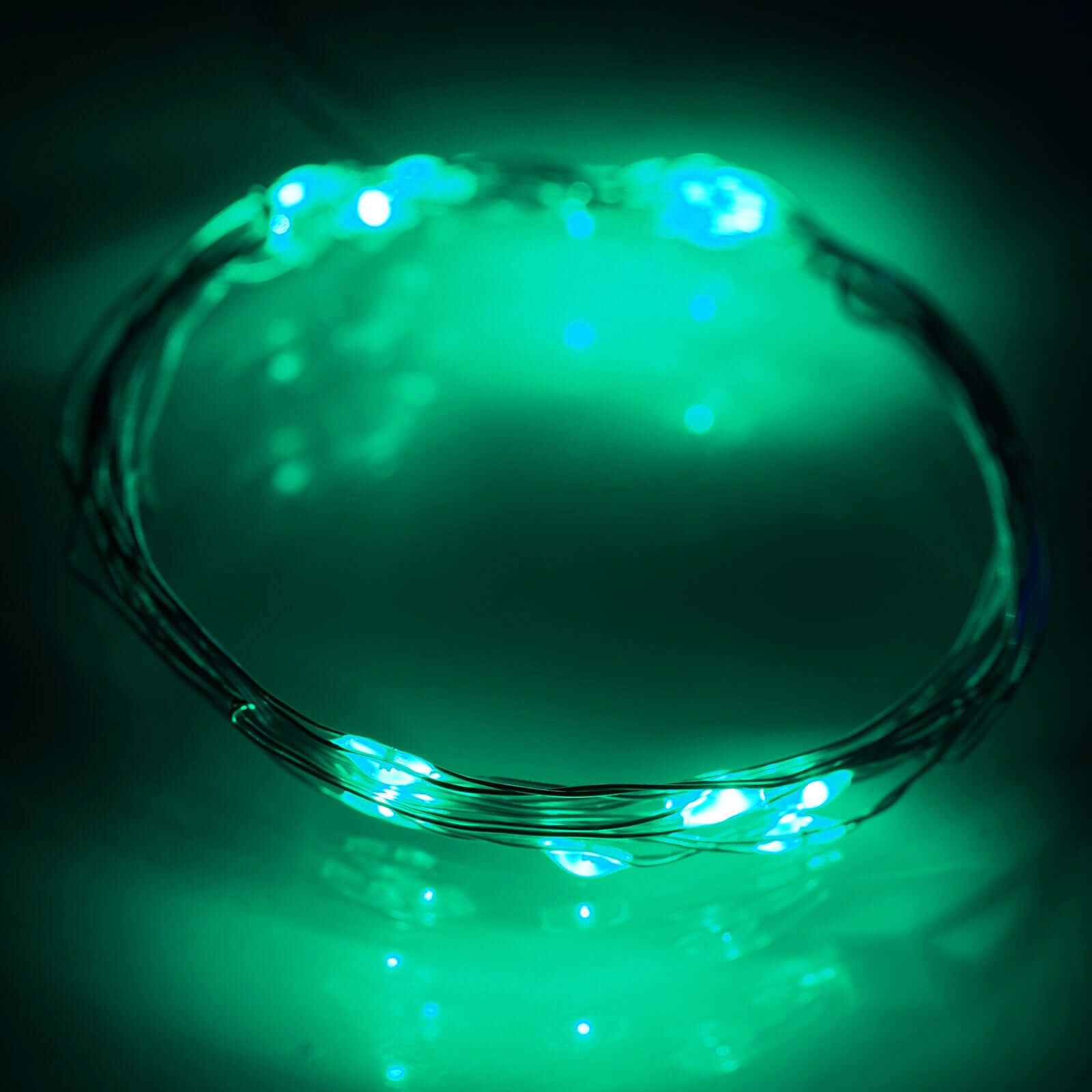 20 LED Micro Fairy String Lights Starry Bright Design Green - Battery Operated Party Accent 90"