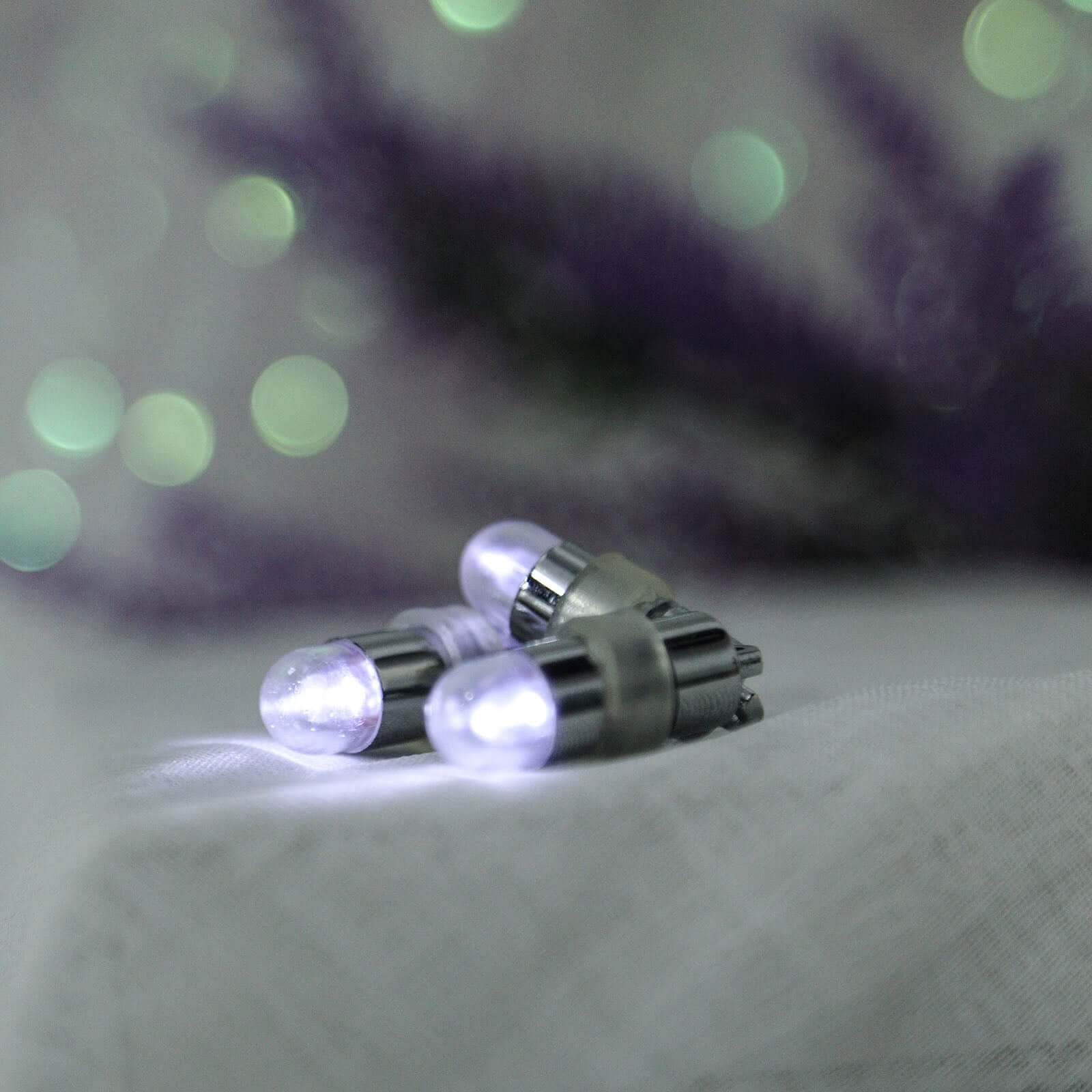 12-Pack Balloon Lights Bullet Design White - Waterproof LED Centerpiece Filler Lights