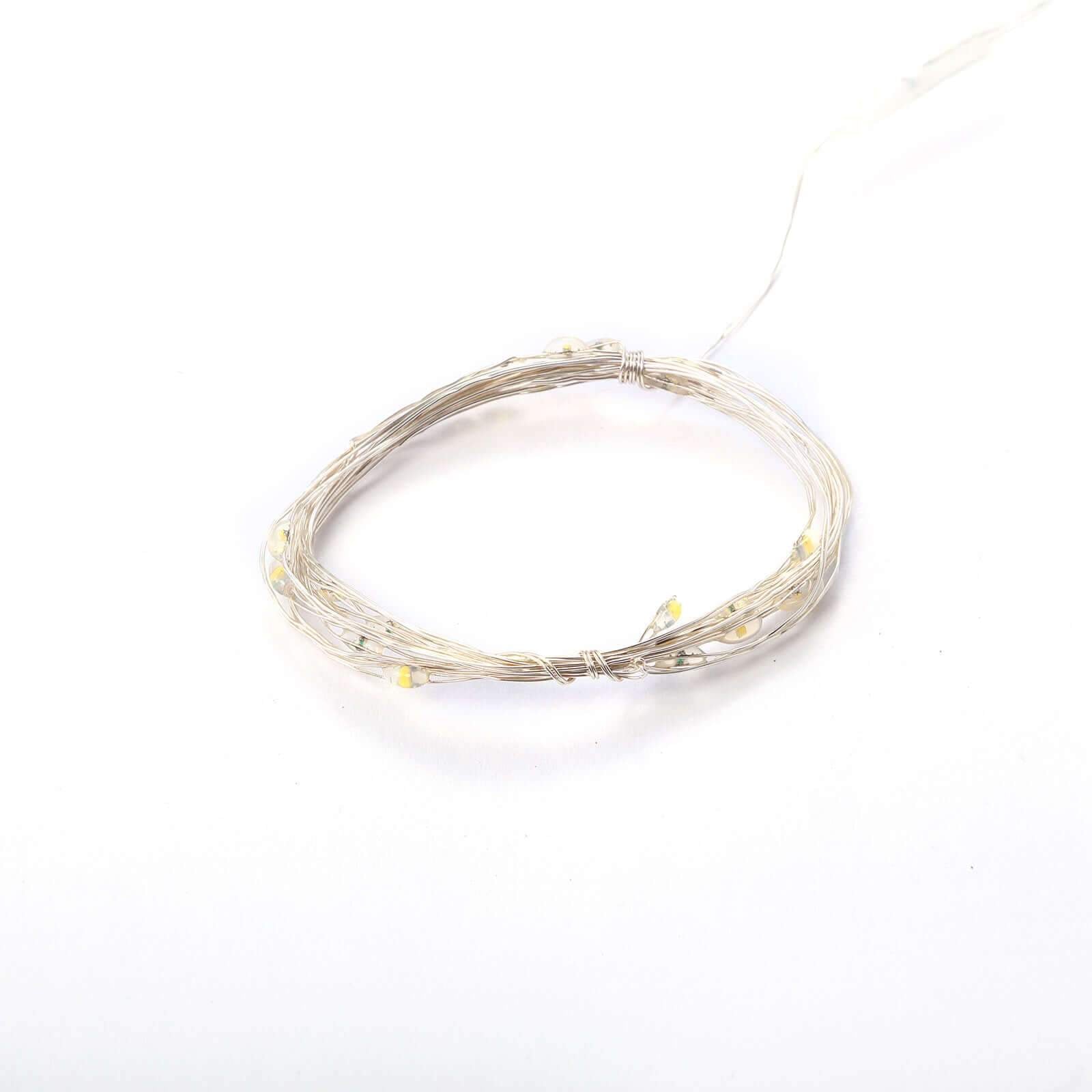 20 LED Micro Fairy String Lights Starry Bright Design Warm White - Battery Operated Party Accent 90"