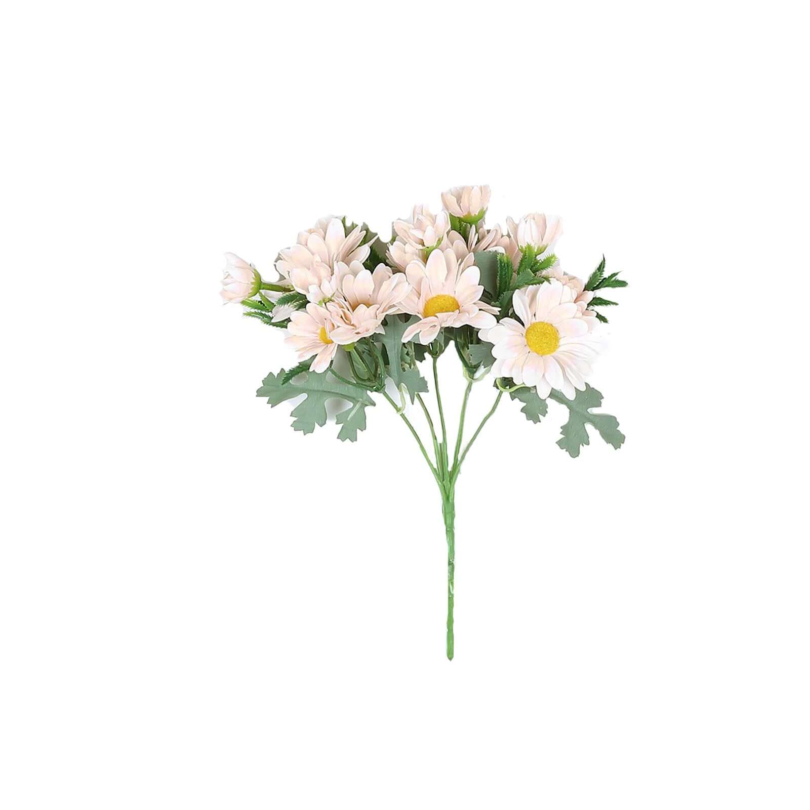 4 Bushes 11" Blush Artificial Silk Daisy Flower Bouquet Branches