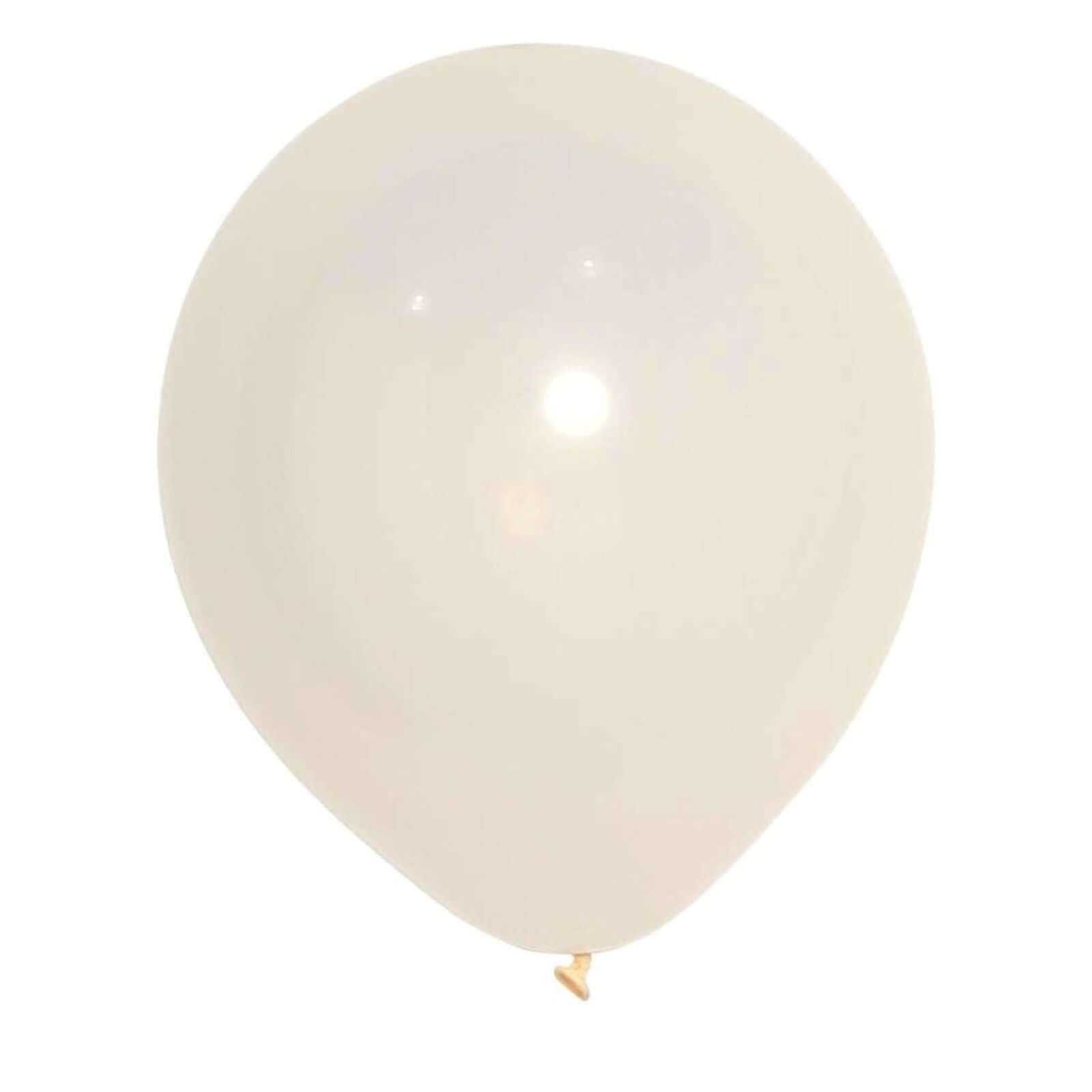 25 Pack 10" Matte Pastel Off White Helium Air Latex Party Balloons