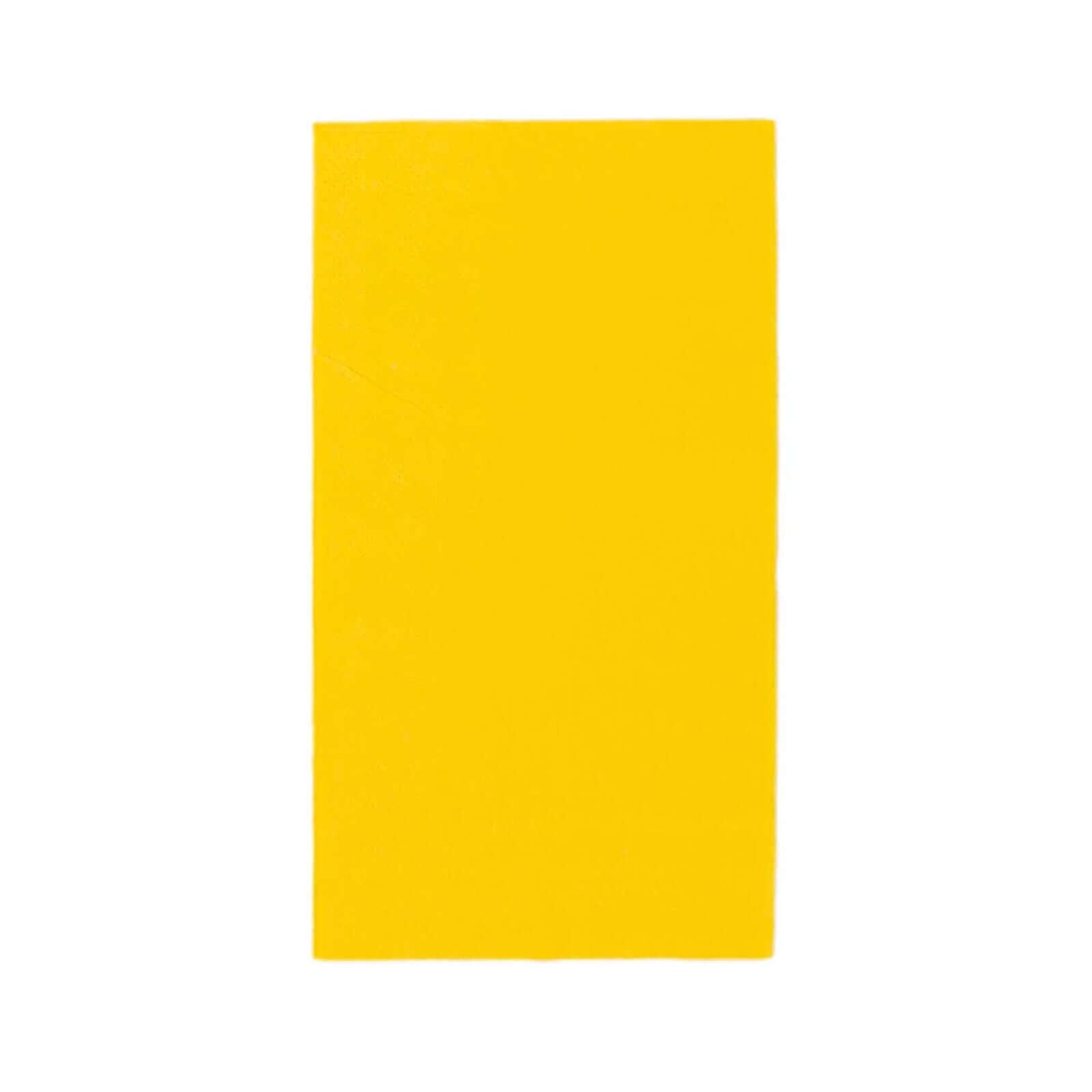 50-Pack Paper Napkins Soft Yellow - Disposable 2-Ply Cocktail and Beverage Napkins for Weddings