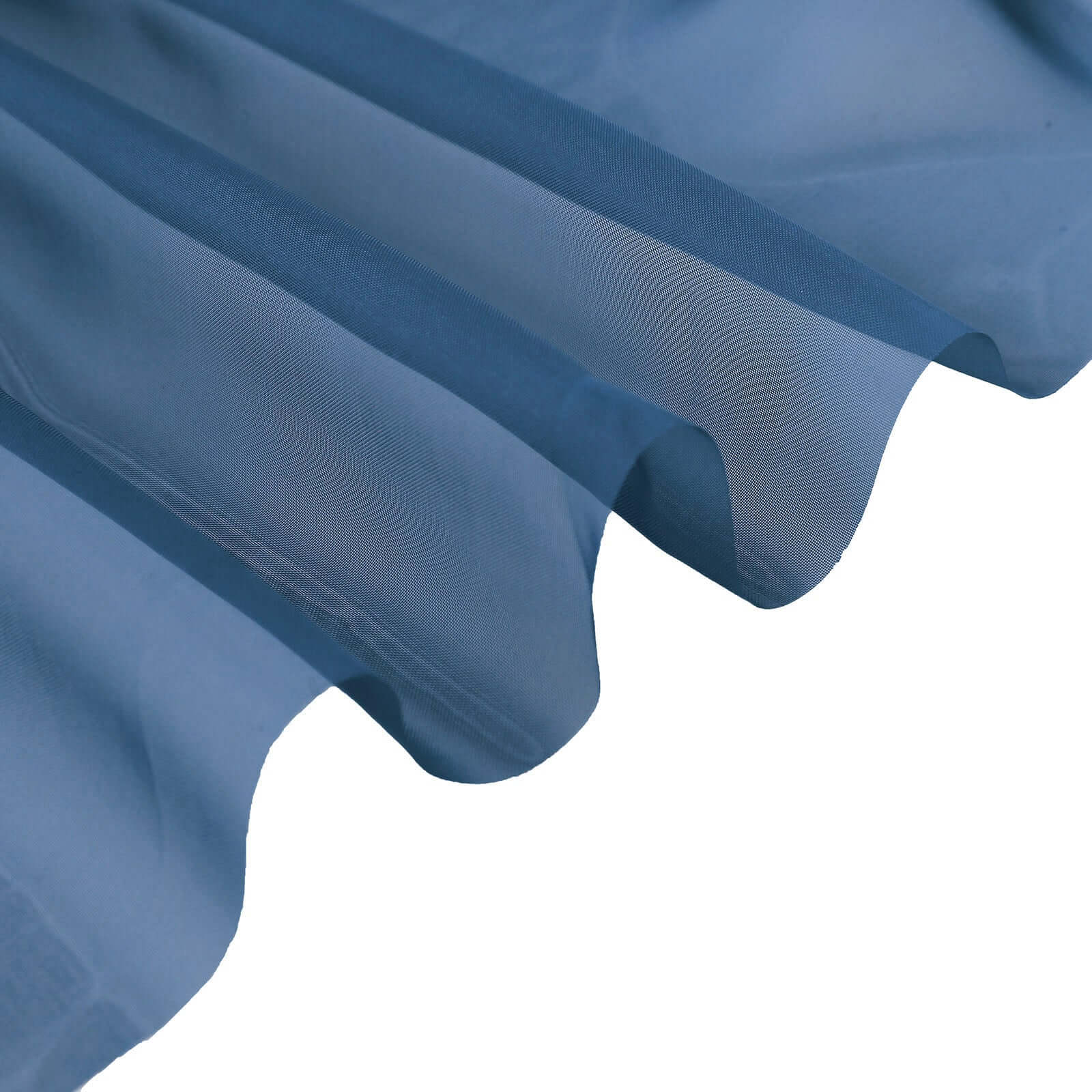 5ftx14ft Premium Navy Blue Chiffon Curtain Panel, Durable Flame Resistant Backdrop Ceiling Drapery With Rod Pocket