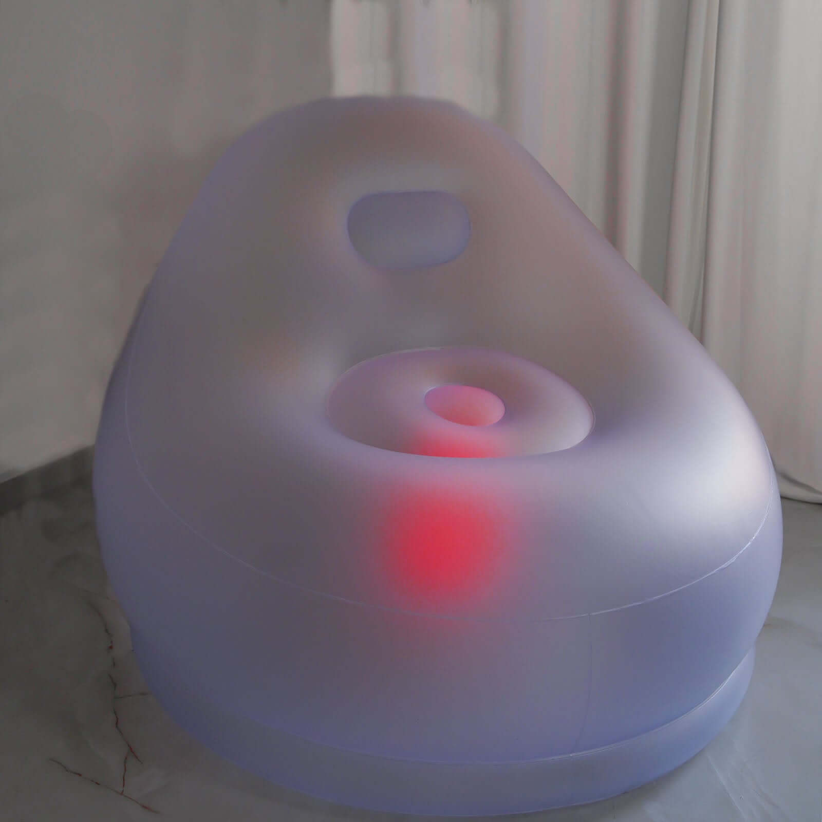 Color Changing LED Light Up Inflatable Sofa Chair, Waterproof Illuminated Remote Battery Operated Furniture