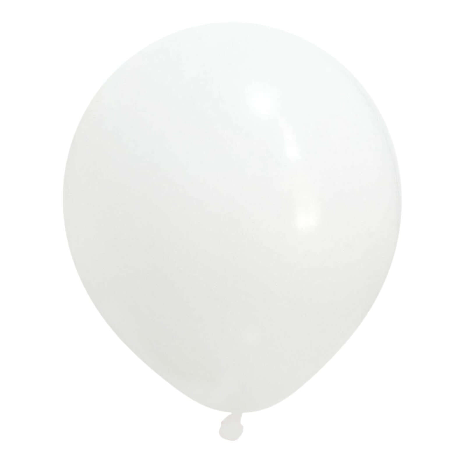 10 Pack 18" Matte Pastel White Helium or Air Latex Party Balloons