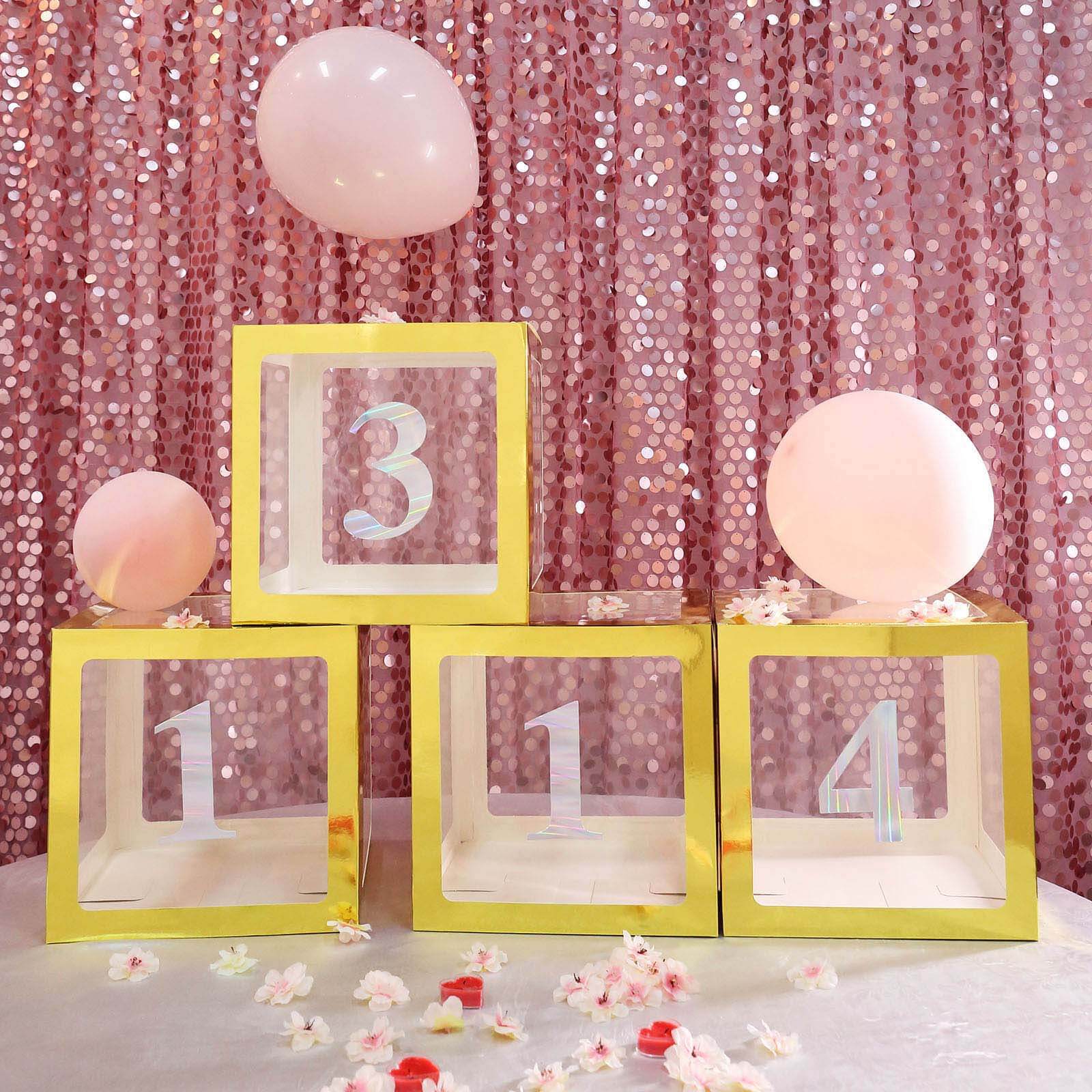 4-Pack Stickers Banner Custom 0-9 Number "7" Design Iridescent - Milestone Age and Date Stick-On Numbers 5"