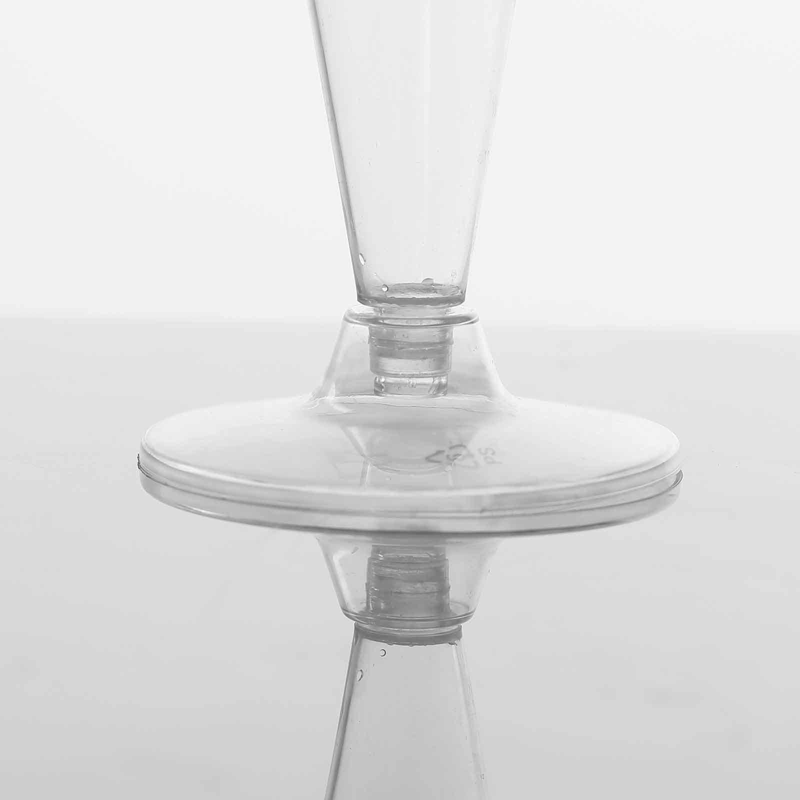 12-Pack Plastic Champagne Flutes Trumpet Clear - Durable Disposable Toasting Glasses 7oz