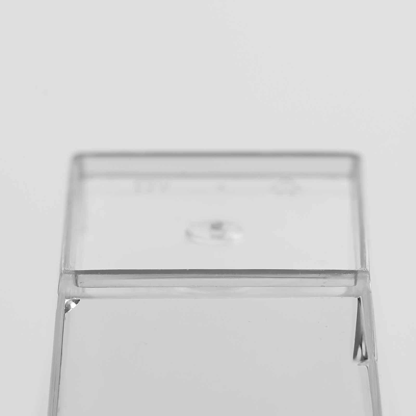 24-Pack Plastic Shot Glasses Clear Super Chic Square - Durable Disposable Glasses for Drinks 2oz