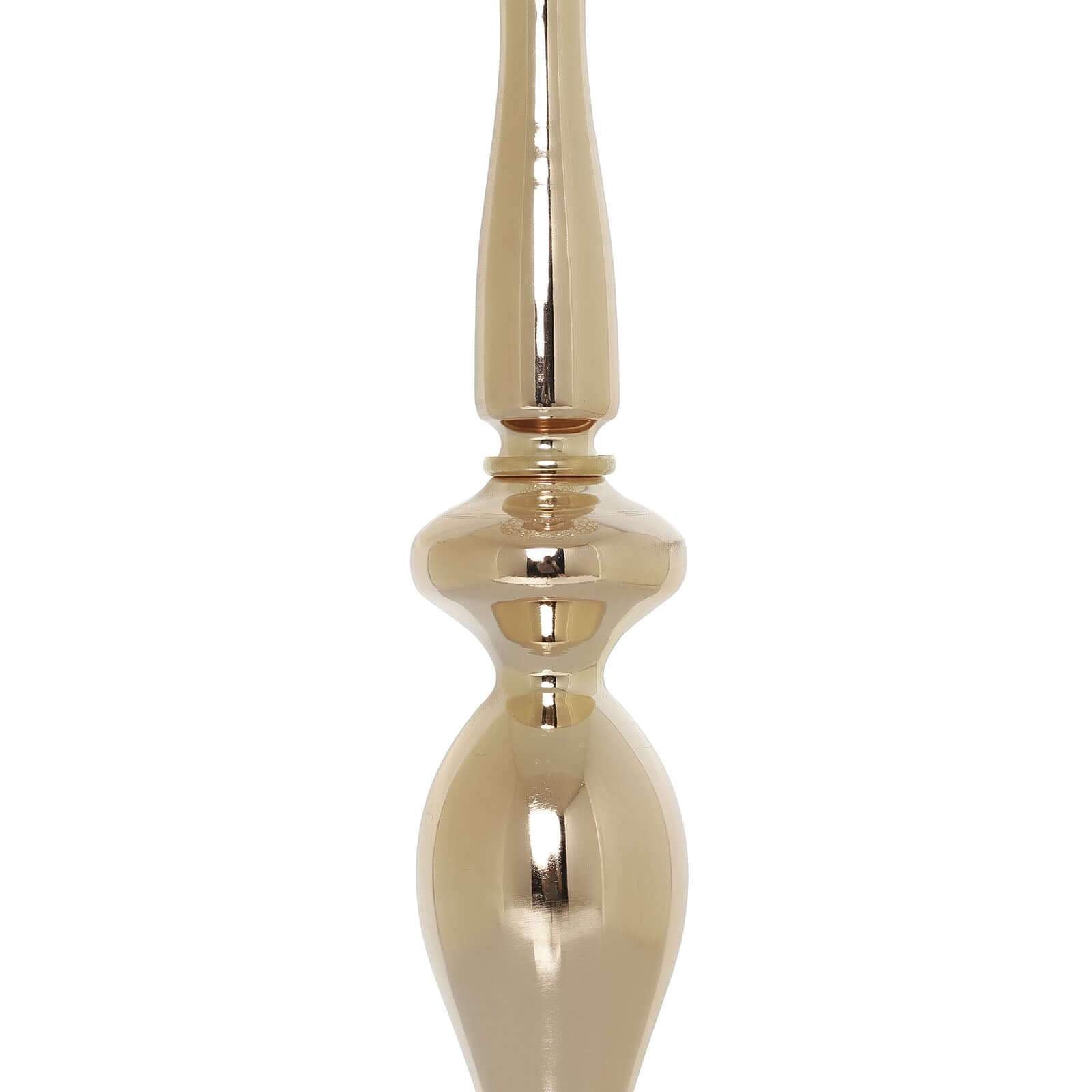 Acrylic Crystal Beaded Goblet Candle Holder Gold - Exquisite Flower Ball Centerpiece Stand for High-End Event Styling 30"