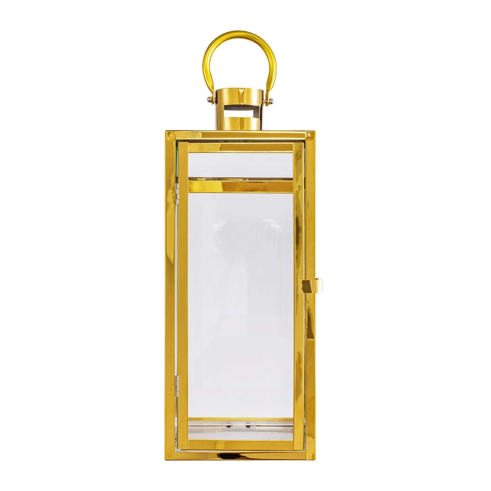 Stainless Steel Candle Lantern Vintage Top Design Gold - Outdoor Metal Patio Lantern Centerpiece 17"
