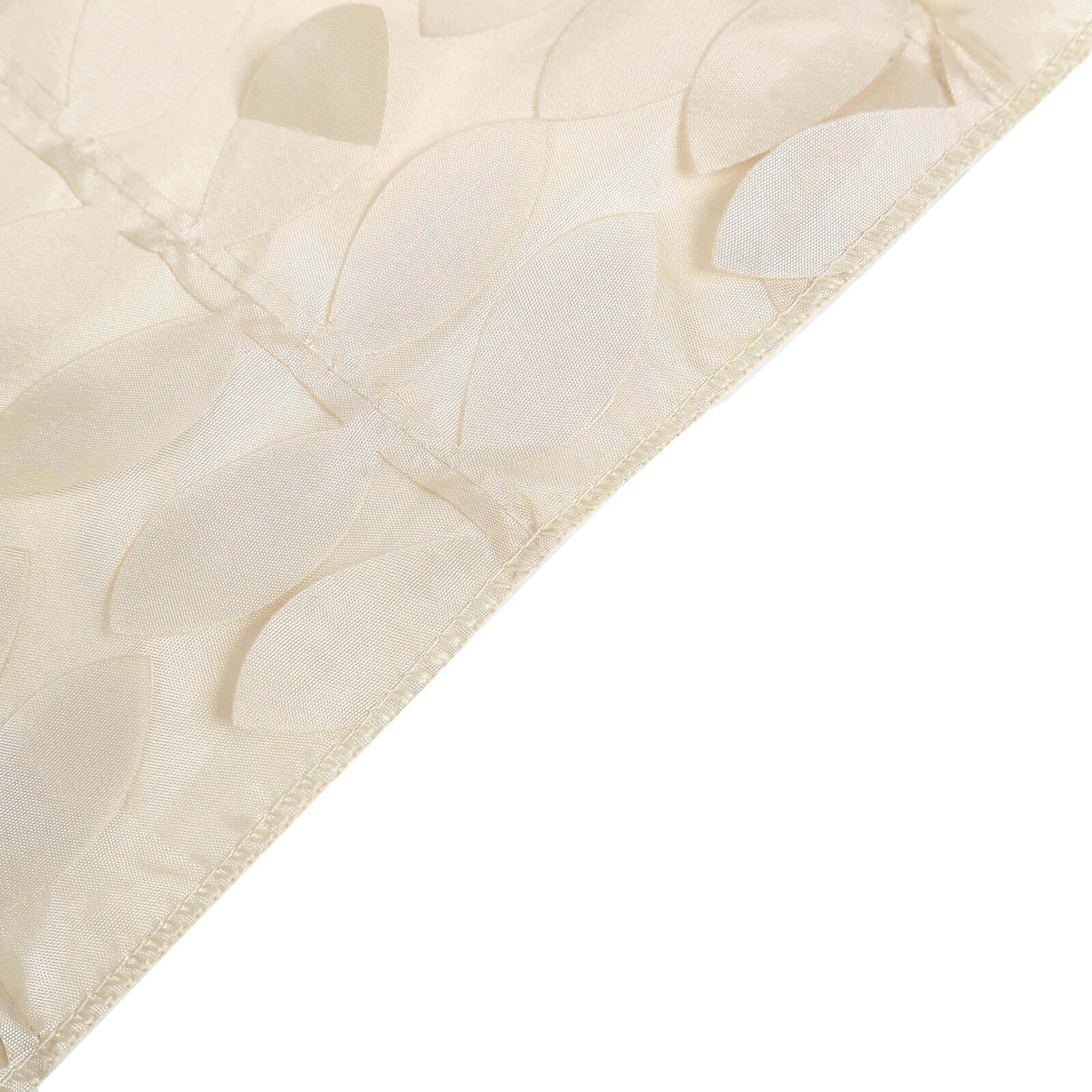 Taffeta 54"x54" Table Overlay Square Tablecloth Beige 3D Leaf Petal Table Cover