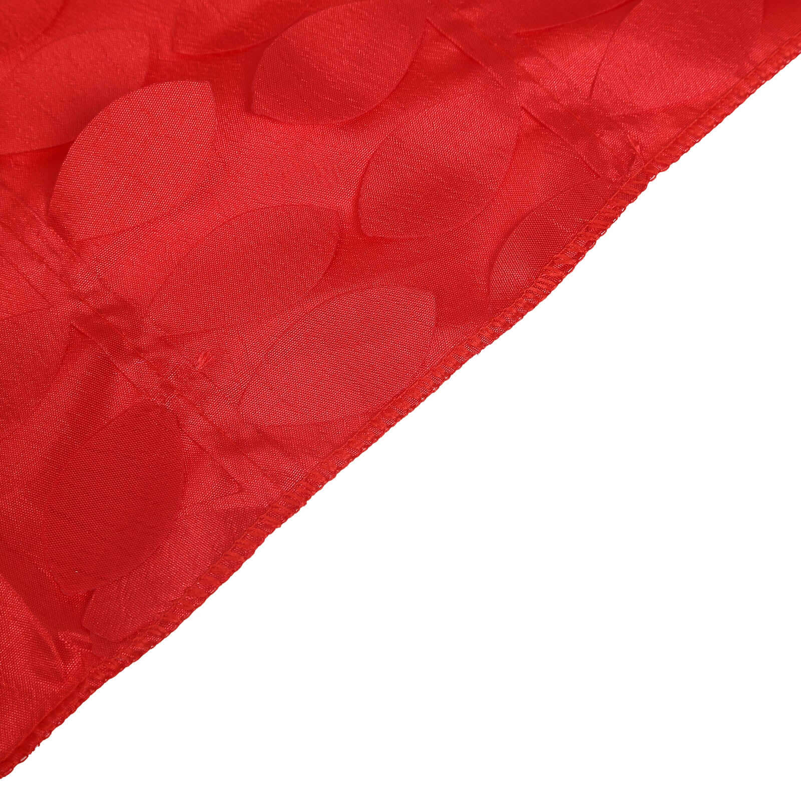 Taffeta 54"x54" Table Overlay Square Tablecloth Red 3D Leaf Petal Table Cover