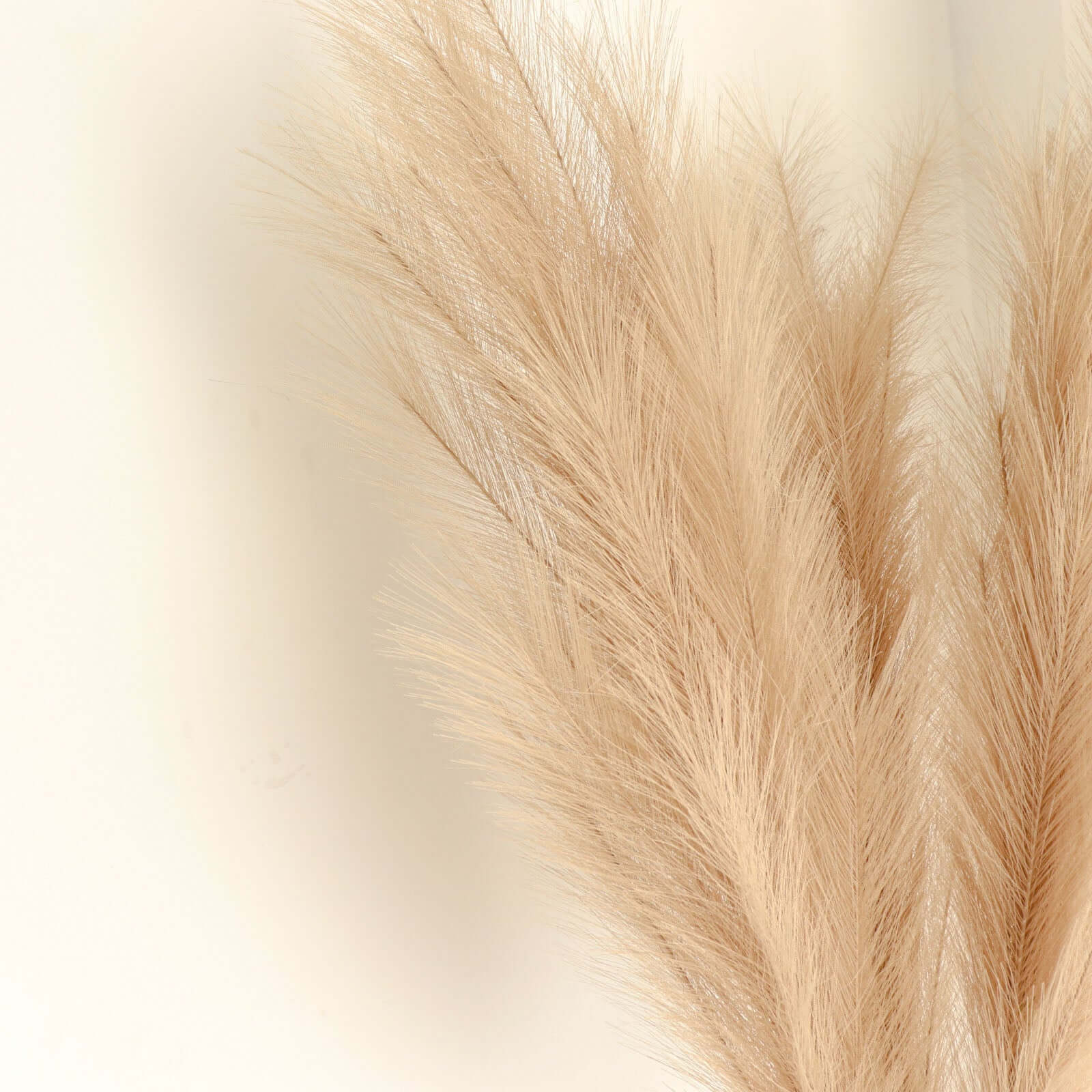 3 Stems Artificial Pampas Grass Decor Taupe - Soft Realistic Faux Ornamental Grass Branches for Rustic Boho Chic Backdrops Floral Styling & Vase Displays 44"