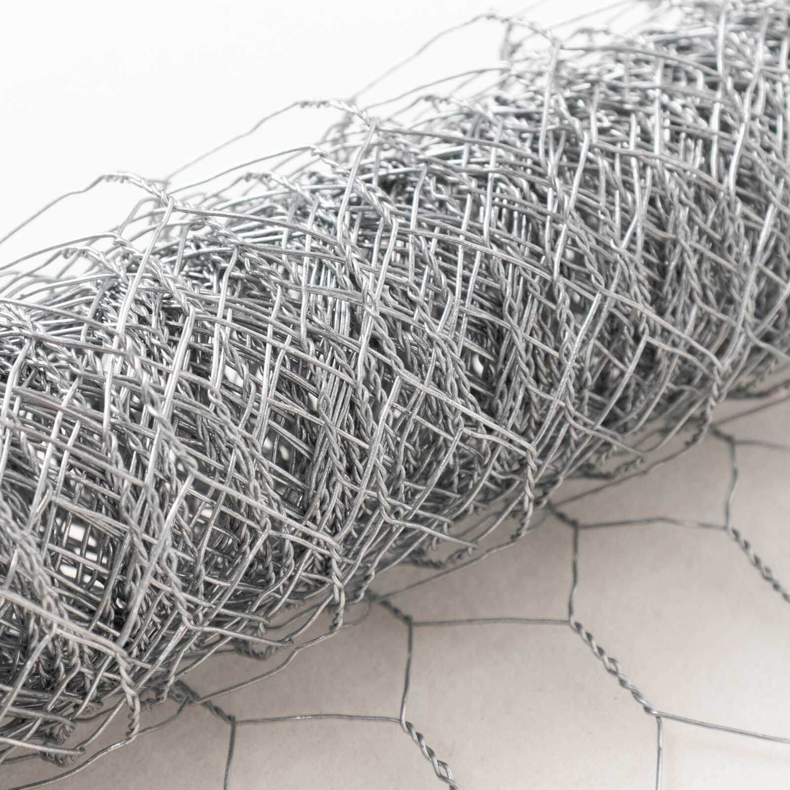 12"x16ft Silver Galvanized Metal Hexagonal Chicken Wire Mesh For DIY Crafts, Garden Fence Poultry Netting