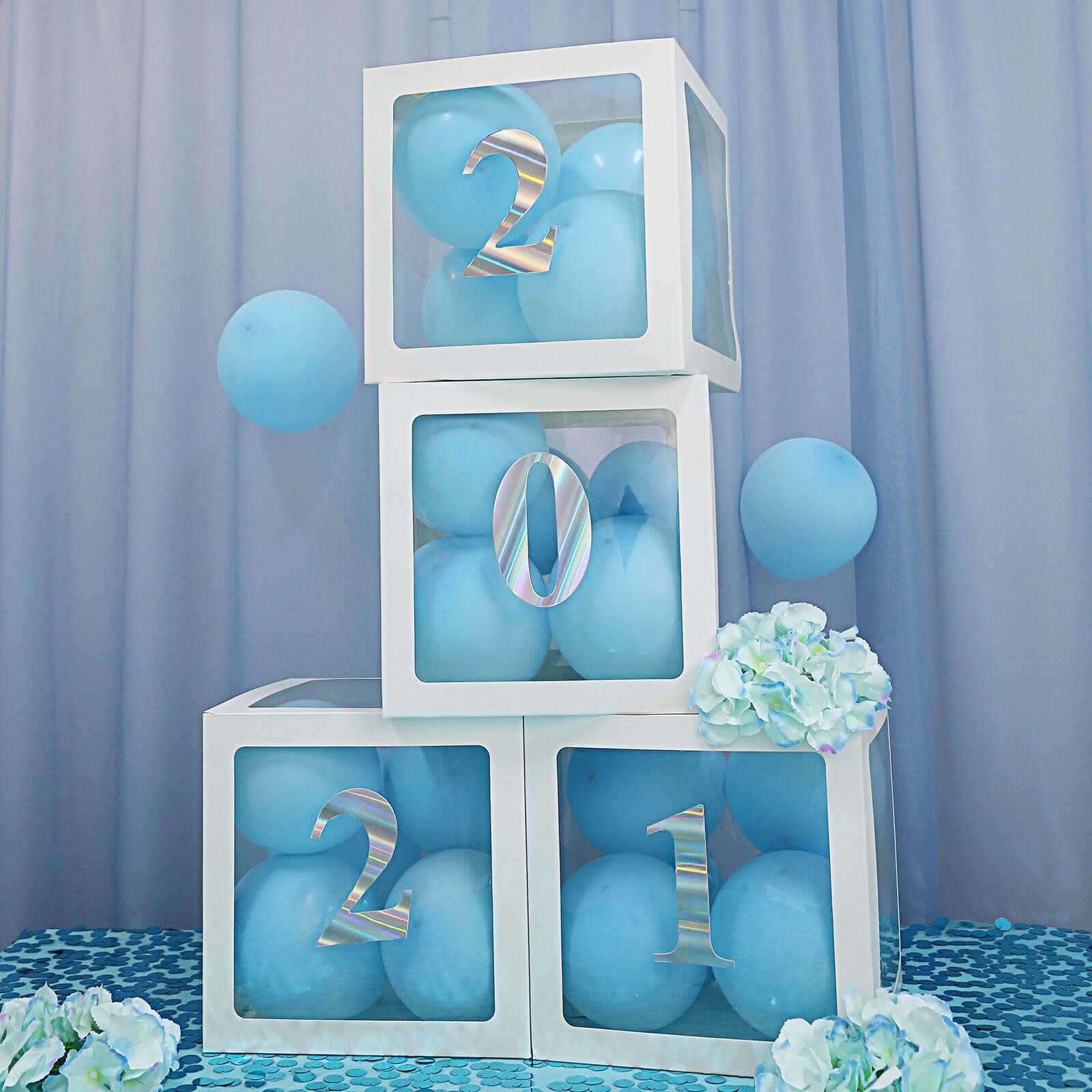 4-Pack Stickers Banner Custom 0-9 Number "7" Design Iridescent - Milestone Age and Date Stick-On Numbers 5"