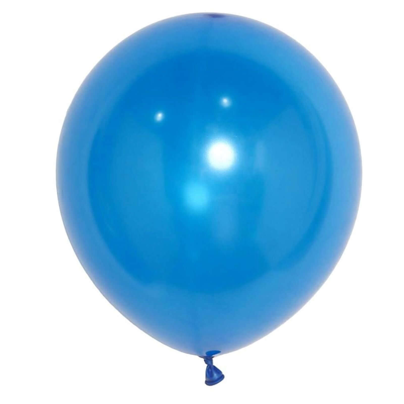 25 Pack 12" Shiny Pearl Royal Blue Latex Helium or Air Balloons