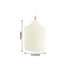 12-Pack Votive Candles Mini Design Ivory - Multi-Purpose Candle Decor for Events 2"